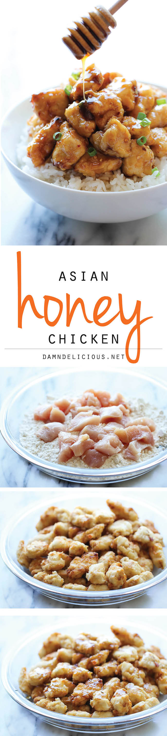 Asian Honey Chicken - A take-out favorite that you can easily make right at home - and the homemade version tastes a millions times better!