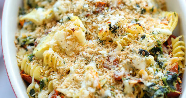 Chicken Florentine Artichoke Bake