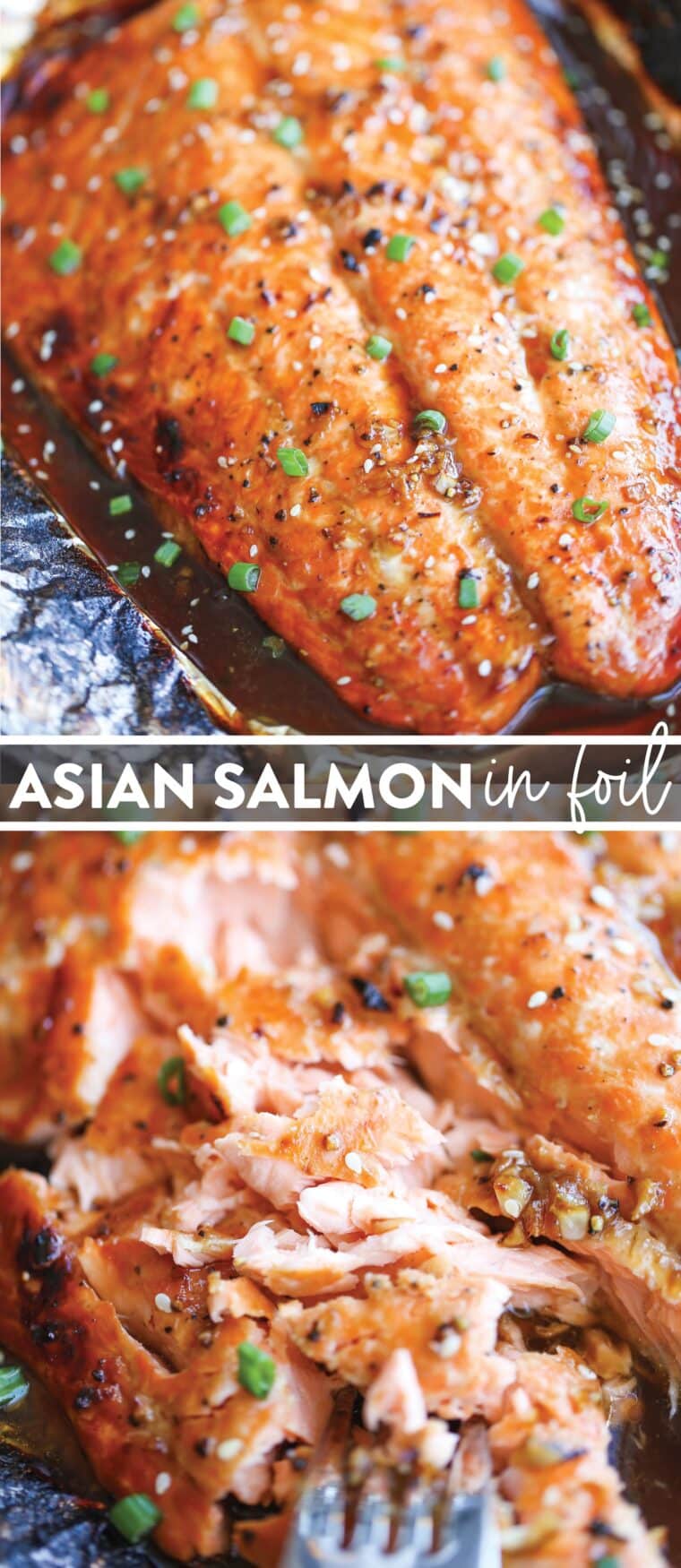Asian Salmon in Foil - The best and easiest way to make salmon in foil - and you won't believe how much flavor is packed right in!