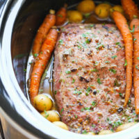 do you cover corned beef with water in crock pot