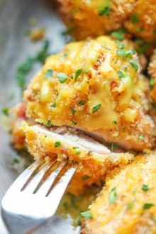 Oven Fried Chicken with Honey Mustard Glaze