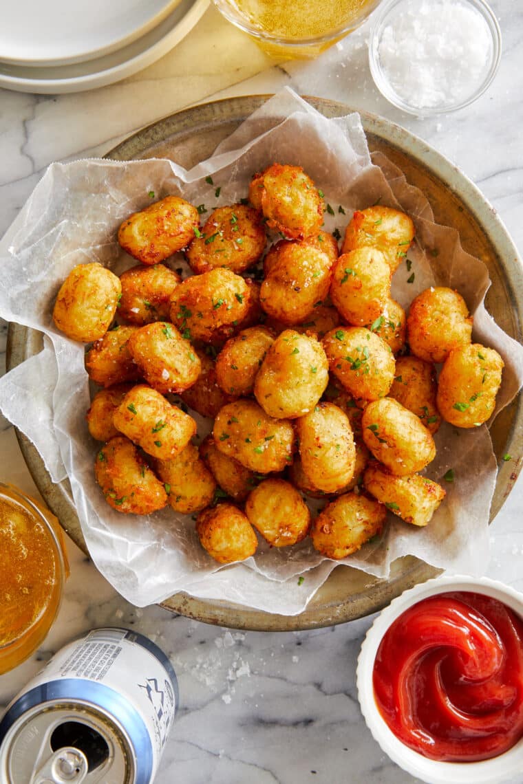 Homemade Tater Tots - Say goodbye to those frozen bags of tots! This homemade version is easy, freezer-friendly and better than store-bought!