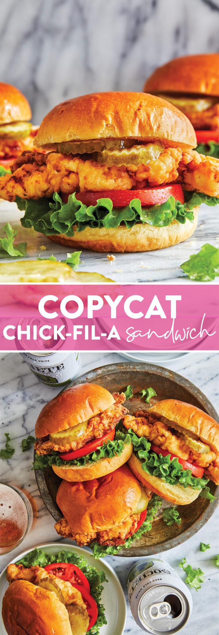 Copycat Chick-fil-A Sandwich - You won't believe how easy this copycat recipe is, and it tastes 100000x better than the original! You can't beat that!