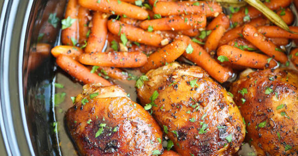 Slow Cooker Honey Garlic Chicken and Veggies