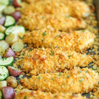 Baked Ranch Chicken Tenders and Veggies