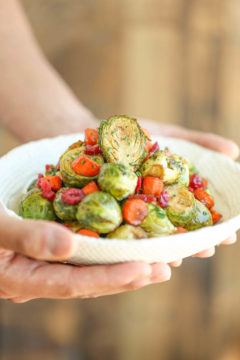 Balsamic Roasted Brussels Sprouts and Carrots