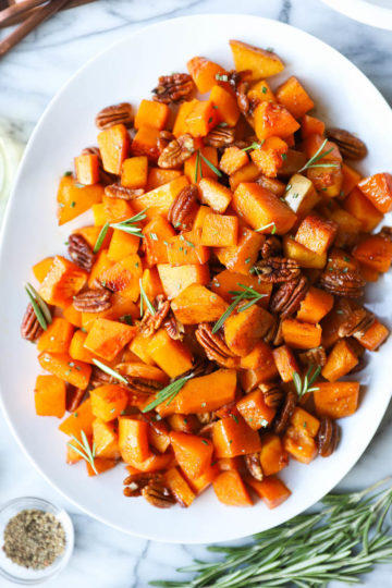 Cinnamon Pecan Roasted Butternut Squash