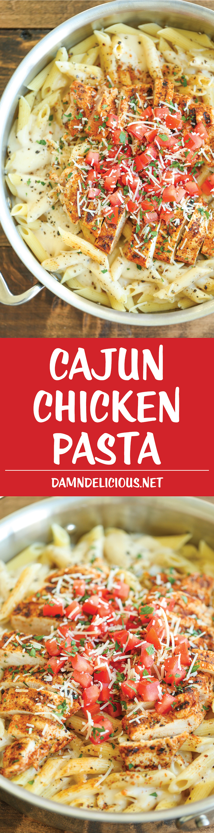 Cajun Chicken Pasta - Chili's copycat recipe made at home with an amazingly creamy melt-in-your-mouth alfredo sauce. And you know it tastes 10000x better!
