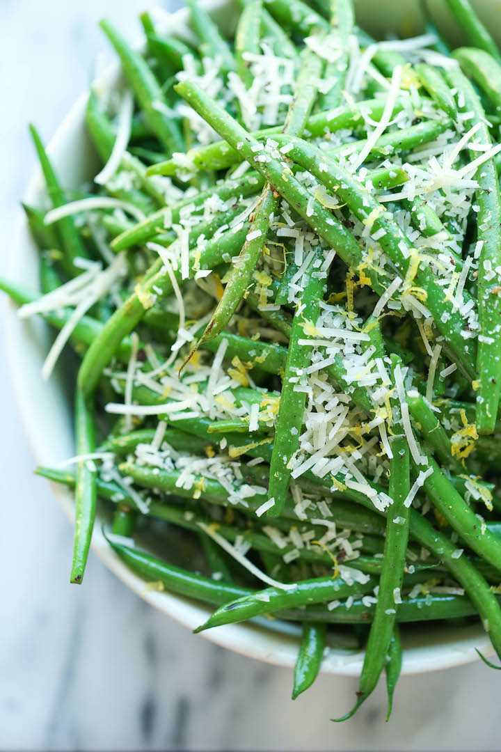 Lemon Parmesan Green Beans - Damn Delicious