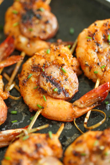 Cajun Shrimp and Sausage Skewers