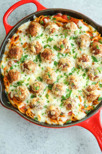 Baked Spaghetti and Meatballs