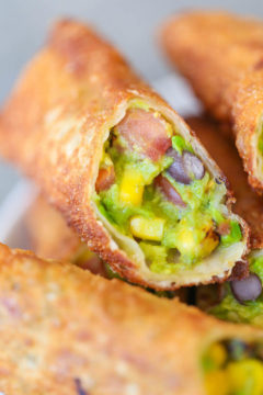 Southwestern Egg Rolls with Cilantro Avocado Sauce