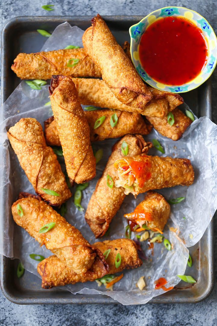 Shrimp Egg Rolls - Make your favorite take-out dish right at home - baked or fried! Make a big batch today and freeze as needed for later!