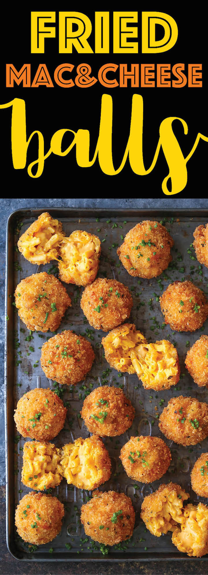 Fried Mac and Cheese Balls - A comfort classic that everyone will be fighting for! Crisp on the outside yet so soft, creamy and cheesy on the inside. YESSS!