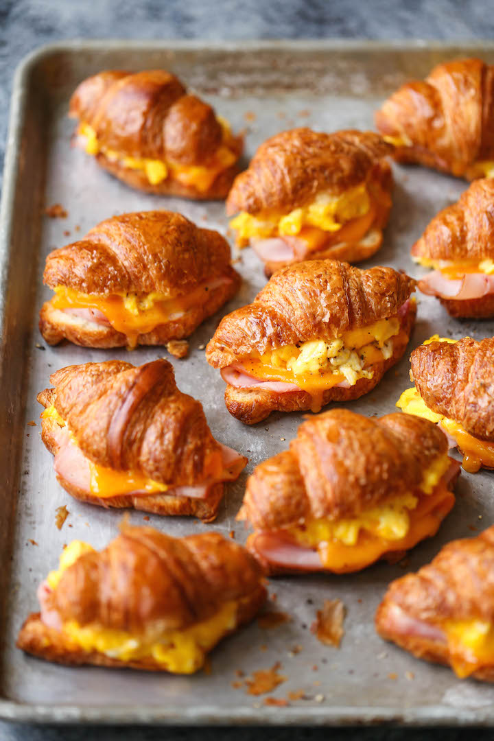 Freezer Croissant Breakfast Sandwiches - Prep for the week with these make-ahead sandwiches for those busy mornings! Filling, delicious and microwavable!