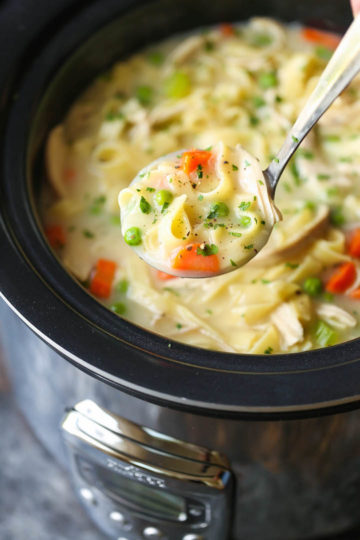 Slow Cooker Creamy Chicken Noodle Soup