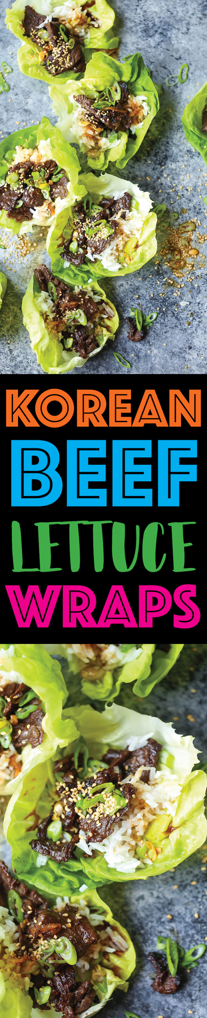 Korean Beef Lettuce Wraps - Everyone's favorite Korean BBQ made at home with these light/refreshing lettuce wraps! Can also be made/prepped ahead of time!