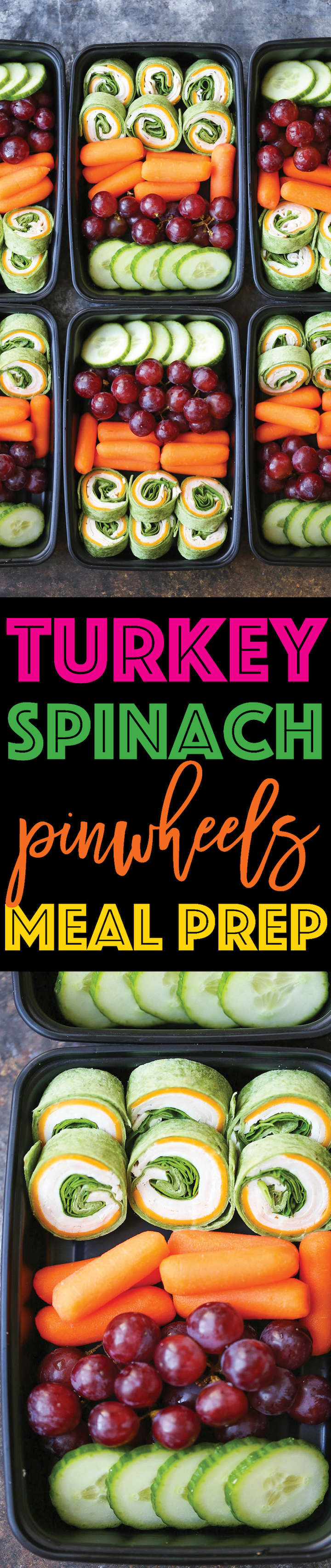 Turkey Spinach Pinwheels Meal Prep - Prep your lunches for the week with these turkey spinach and cheese pinwheels! No more overpriced snacks and lunches!!!