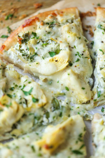 Spinach and Artichoke Dip Pizza
