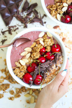 Dark Cherry Smoothie Bowls