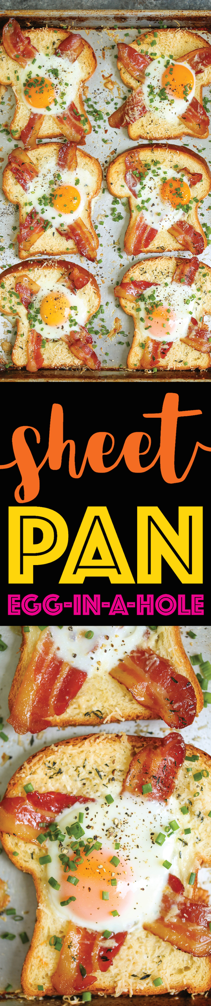 Sheet Pan Egg-in-a-Hole - A quick classic that comes together right on a sheet pan!!! Less mess, less fuss and just way easier than the stovetop version!