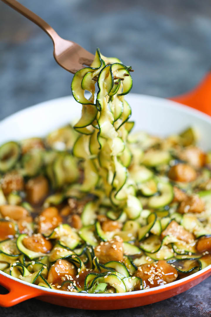Teriyaki Chicken Zucchini Noodles