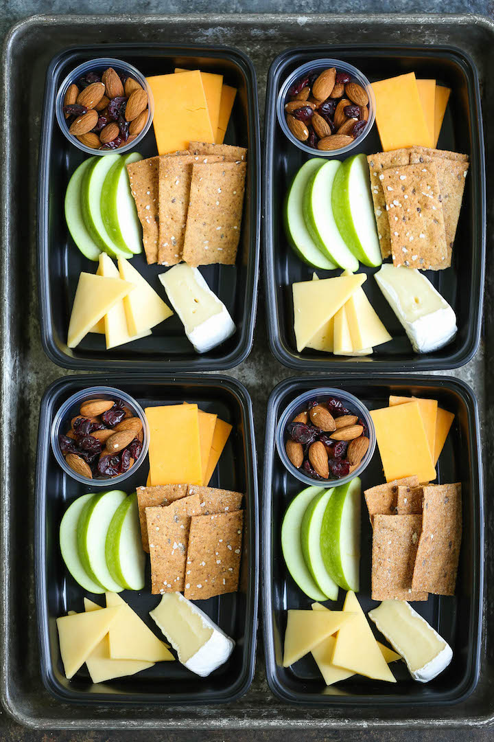 Copycat Starbucks Cheese and Fruit Bistro Box - Prep for the week ahead! Perfect to refuel and snack with cheese, crackers, apples, cranberries and almonds!