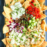 Sheet Pan Greek Nachos