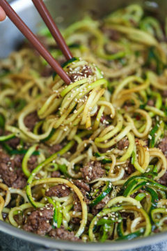 Korean Beef Zucchini Noodles