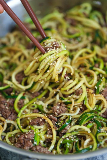 Korean Beef Zucchini Noodles