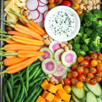 Vegetable Platter with Greek Yogurt Ranch