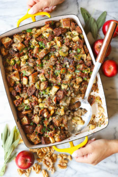 Apple Walnut Sausage Stuffing
