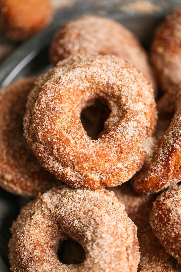 Apple Cider Donuts - There's nothing truly better than biting into a warm, fresh donut coated in cinnamon sugar. It melts in your mouth with every bite!