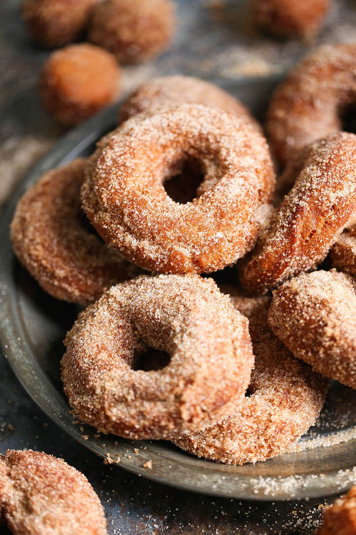 Apple Cider Donuts - There's nothing truly better than biting into a warm, fresh donut coated in cinnamon sugar. It melts in your mouth with every bite!