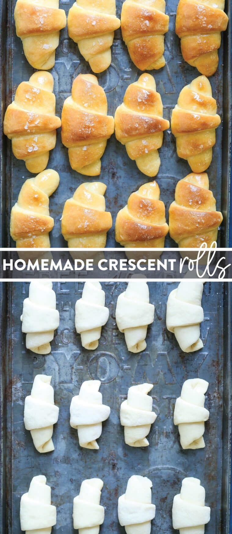 Homemade Crescent Rolls - How to make homemade crescent rolls from scratch! No more canned tubes! It is so easy and can be made ahead of time! So buttery, so fluffy!