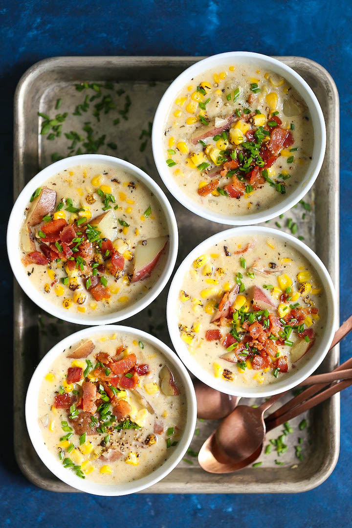 Instant Pot Potato Corn Chowder - So hearty, cozy and creamy - perfect for those cold nights! And it's made right in your pressure cooker so effortlessly! It's comfort food at it's easiest!