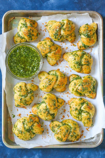 Pesto Garlic Knots