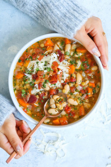 Hearty Lentil and White Bean Soup
