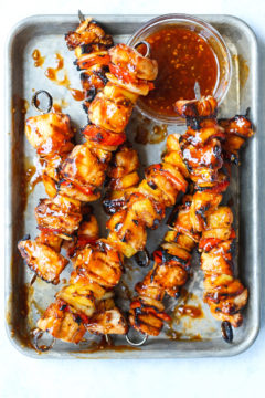 BBQ Pineapple Chicken Kabobs