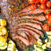 Grilled Flank Steak and Vegetables