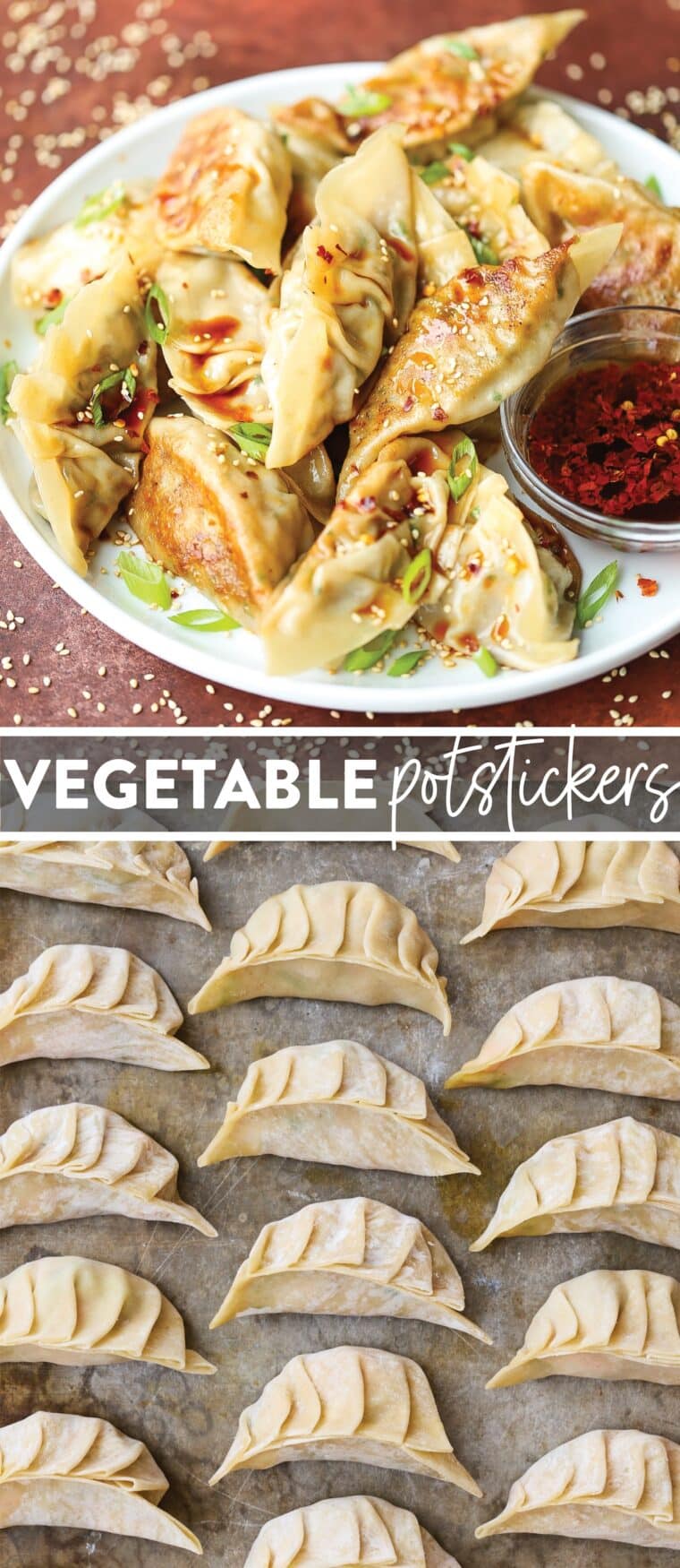 Vegetable Potstickers - These vegetable potstickers are so easy to make, completely customizable, and taste so much better than any store-bought or freezer-kind!