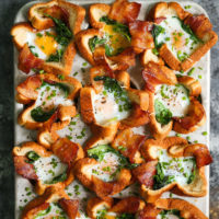 Bacon and Egg Toast Cups