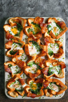 Bacon and Egg Toast Cups