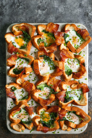 Bacon and Egg Toast Cups