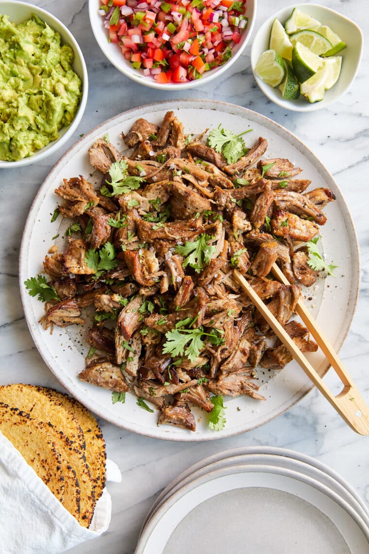 Instant Pot Pork Carnitas - The best Mexican pork carnitas! Juicy, fall-apart tender, and so flavorful. Made in just a fraction of the time!