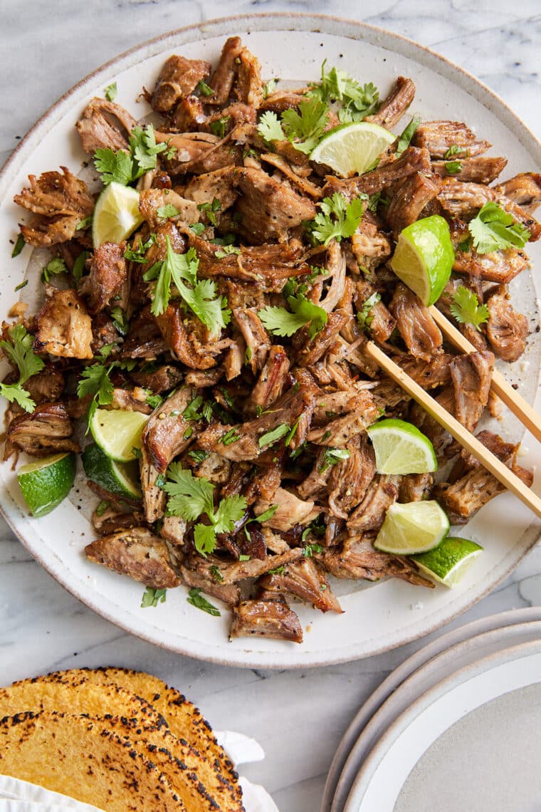 Instant Pot Pork Carnitas - The best Mexican pork carnitas! Juicy, fall-apart tender, and so flavorful. Made in just a fraction of the time!