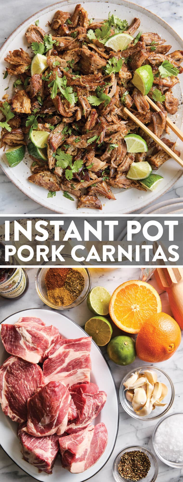 Instant Pot Pork Carnitas - The best Mexican pork carnitas! Juicy, fall-apart tender, and so flavorful. Made in just a fraction of the time!