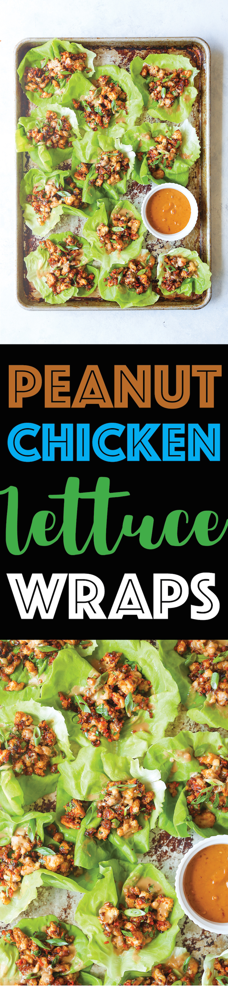 Peanut Chicken Lettuce Wraps - A super quick dinner made in 25 min! It's so hearty, filling, and low-carb, yet the family will still be begging for more!
