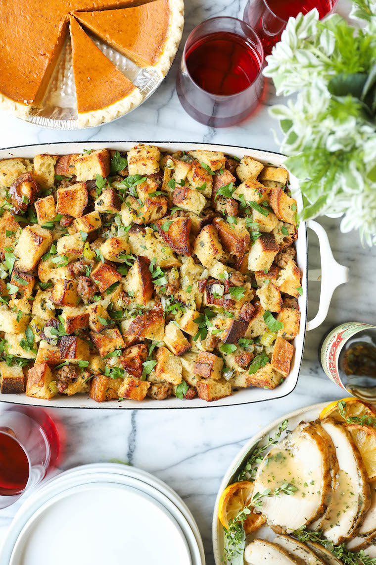 Classic Thanksgiving Stuffing - This will be the only stuffing recipe you will ever need! So much fresh herbs and so buttery. It's simply the best EVER!