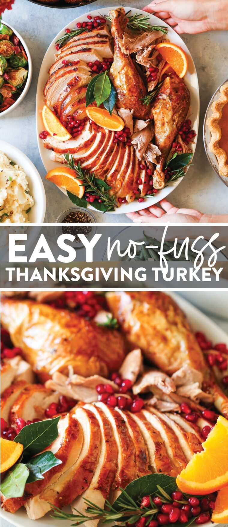 Easy Thanksgiving Turkey - The world's easiest, no-fail, no-fuss Thanksgiving turkey! Perfectly golden brown, so juicy, and unbelievably tender with the crispiest skin!